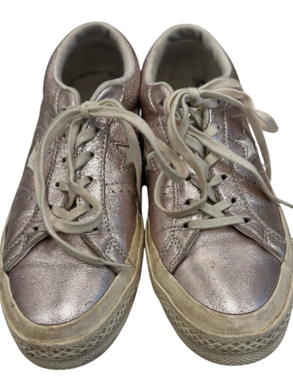 Converse One Star Metallic Pink Leather Sneakers | Women’s 7